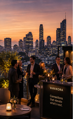 A city rooftop venue